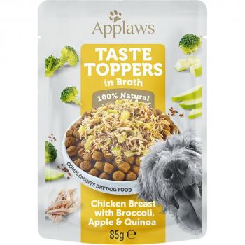 Applaws Taste Toppers con caldo para perros - Pollo con brócoli, manzana y quinoa