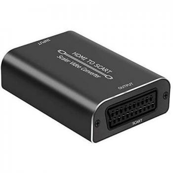Ozvavzk HDMI a SCART Convertidor con Scaler Función de HDMI to Euroconector Adaptador Compuesto Video HD Estéreo Audio Conversión per Sky HD BLU-Ray Lettore HDTV STB VHS Xbox PS4 etc.
