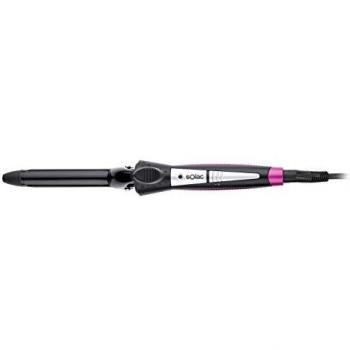 Solac - Tenacilla rizadora de pelo Curl Expert Lisse | Rizador con recubrimiento cerámico | Diámetro 19mm | Temperatura máxima 180ºC | Punta de agarre frío | Accesorio voluminizador | Cable 1.8M