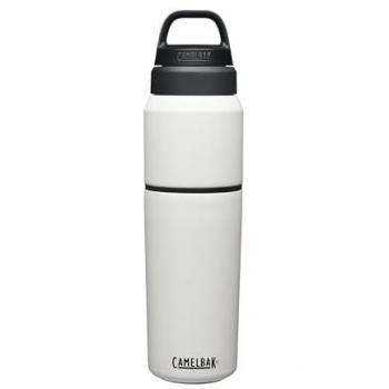 Camelbak MultiBev Vacuum Insulated Stainless Steel Bottle 650ml with 480ml Cup - White/White