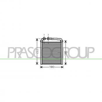 Radiador de calefacción PRASCO VG036H002 para Skoda y Volkswagen