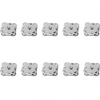 SUPVOX 10pcs Botones magnéticos Broches de presión Broches de Metal Botones Corchetes de Flor de Ciruelo para Bolsos de Bolsos Fabricación de Ropa 14 mm
