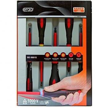 Bahco BE-9881SL - Juego 5 Destor Ergo Aislo Integrado Pl/Ph
