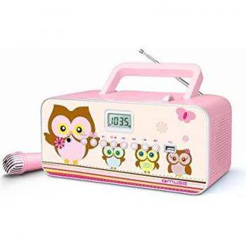 Muse M-29 KP Radio CD Digital Portátil Rosa con Pantalla LCD y Sintonizador FM/MW PLL