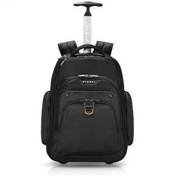 Everki Atlas - Mochila con Ruedas, con Compartimento Adaptable para portátil de 13 a 17.3, Color Negro