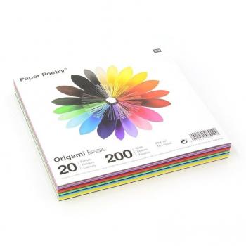 Rico Design Origami Basic - Papel para hacer papiroflexia, multicolor