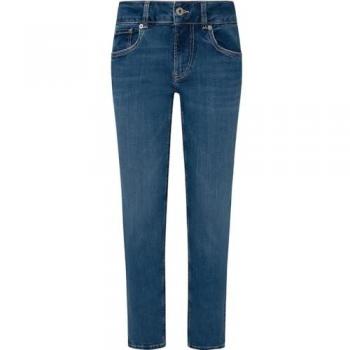 Jeans Pepe Jeans Mujer Slim Fit Tiro Bajo Elástico Azul Sostenible