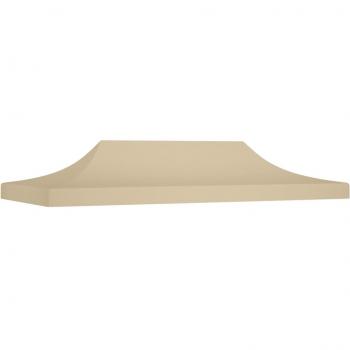 Techo de Carpa para Celebraciones 6x3 m 270 g/m² Color Beige, Marrón y Negro