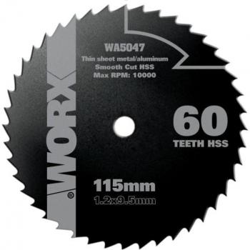 Disco de corte multiusos Worx WA5047 - Ø115mm 60T para WX427