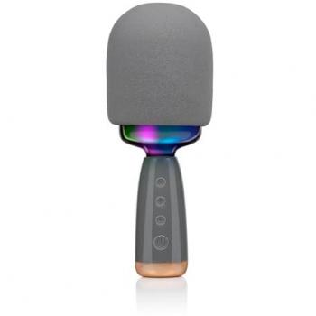 Micrófono Karaoke Inalámbrico 5W con Bluetooth y Luces RGB - Autonomía de 5 Horas, Incluye Cable USB-C y Audio Jack de 3.5 mm - Ideal para Casa y Viajes
