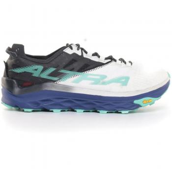 Altra Mont Blanc Lightweight Trail Running Shoes for Men - Black/White/Light Blue, Size 9 US