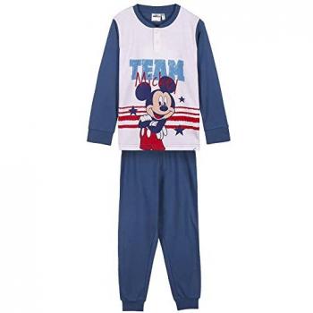 Pijama Largo de Manga Larga Mickey Mouse Team Stars Azul para Niño