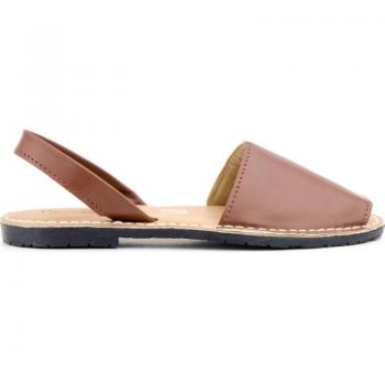 Menorquina de mujer y niño LA VIDA ROSA marrón, sandalias cómodas, diseño clásico menorquín, material de alta calidad, suela antideslizante, disponible en varias tallas