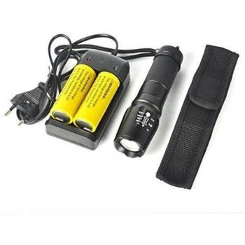 Linternas Led Alta Potencia, Oyedens 5000LM zoomable XM L T6 LED de la linterna Torch + 2 * 26650 Batería + Cargador + Funda