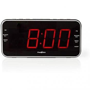 Nedis Radiodespertador Digital Pa ntalla LED de 1.8'' FM