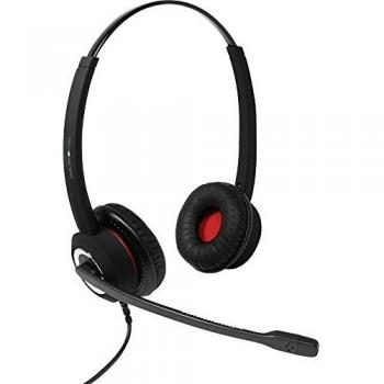 Auriculares USB Plusonic 10.2P, binaurales, estéreo, compatibles con Teams y Skype, cableados, color negro