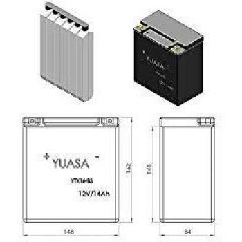 Batería Yuasa YTX16-BS con Electrolito, Envío 24 Horas