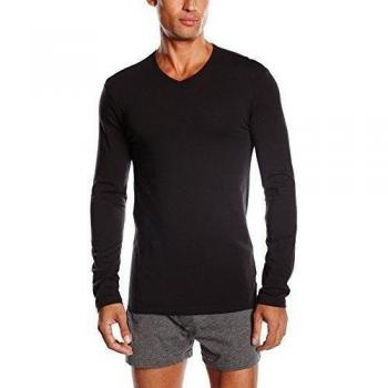 ABANDERADO - Camiseta Algodón Maxima Transpiración De Manga Larga Y Cuello Redondo para hombre, color negro, talla 48/M