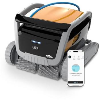 Dolphin E60i Robot Limpiafondos Automático para Piscinas Enterradas de hasta 15m - Limpieza de Fondo, Paredes y Línea de Agua, Transparente
