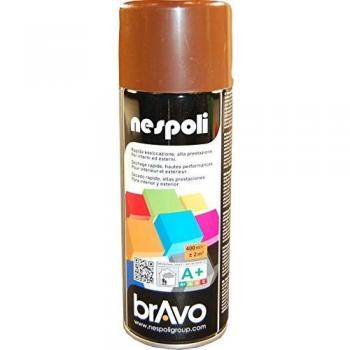 Spray de Pintura Profesional Nespoli 400 ml Color Marrón Pardo Acabado Brillante
