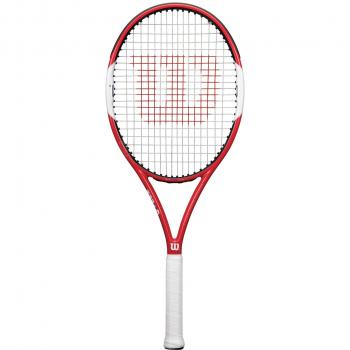Wilson Six.One Lite 102 TNS RKT W/O Raqueta de Tenis, Unisex Adulto, Rojo/Blanco / Negro