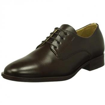 BOSS Orange Colby Men's Leather Derby Shoes - Dark Brown - Size 45