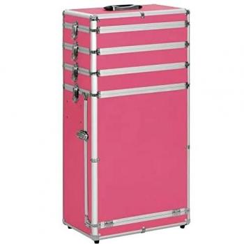 vidaXL Maletín Trolley de Maquillaje de Aluminio Accesorios Organización Belleza Cuidado Personal Salud