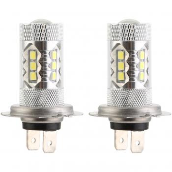 CICMOD 2 x H7 80W 2835 16SMD Universal Bombillas LED para Luz Antiniebla de Coche, Luz Diurna de Conducción Super Brillante Blanco