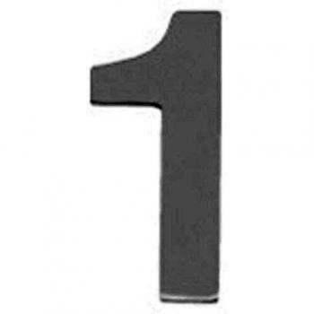 WOLFPACK 5320011 Numero Metal 1 Plateado Mate 10 cm. con Tornilleria Oculta