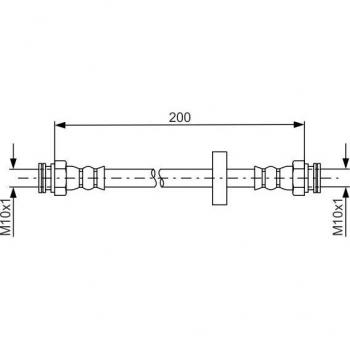 Tubo de freno BOSCH 1 987 481 670, latiguillo de freno, alta resistencia, fabricado en material duradero, diseño optimizado para un rendimiento superior en sistemas de frenado