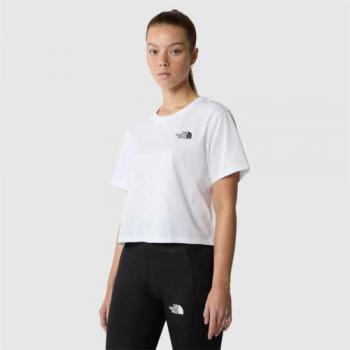 Camiseta de montaña para mujer The North Face Simple Dome blanca manga corta (Talla M)