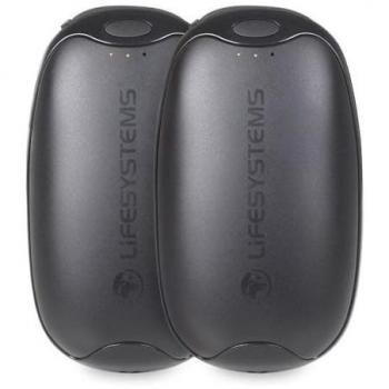 Lifesystems Dual-Palm Rechargeable Hand Warmers - Size: One Size, Pair, Unisex, Rechargeable Twin-Pack with Power Bank Functionality, USB & USB C, 2x 5,000 mAh Batteries, 3