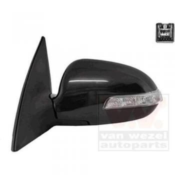 Espejo retrovisor VAN WEZEL 8207817 con diseño específico para vehículos, ajuste manual, cristal convexo para mayor visibilidad, acabado en negro y compatibilidad con modelos de diversas marcas