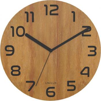 Reloj de Pared Unilux Palma Bamboo/ Negro y Madera