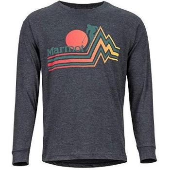 Marmot Piste tee LS - Camiseta de Manga Larga para Hombre, Hombre, 42040-1204-3-S, Gris Oscuro Jaspeado, Small