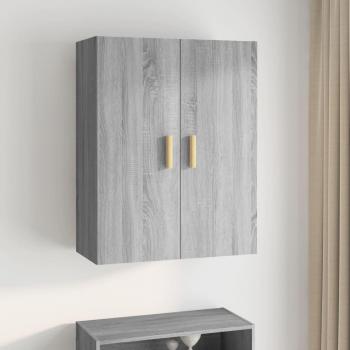 Armario de pared colgante gris Sonoma 69,5x34x90 cm Mueble de Almacenaje de Salón, Buffet para salón, Armario Auxiliar, Armario de Almacenamiento vidaXL