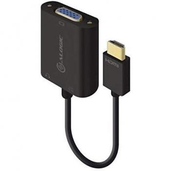 ALOGIC - Adaptador HDMI a VGA de 15 cm con Audio de 3,5 mm