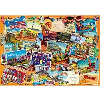 Puzzle Bluebird Postales de Estados Unidos - 1000 Piezas