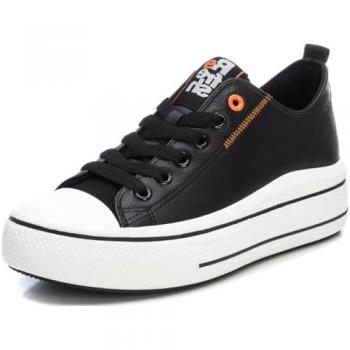 Zapatilla de mujer Refresh 172366 beige con cierre de cordón, puntera de goma, talla 35