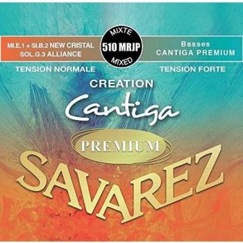 Savarez 510Mrjp Cuerdas para Guitarra Clásica Creation Cantiga Premium Juego Tensión Mezcla Normal/Alta