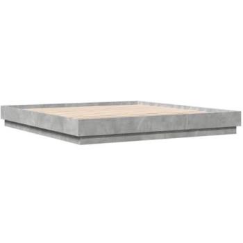 Estructura de cama madera de ingeniería gris hormigón 180x200cm