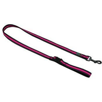 Correa para Perros Freedog Soft Sport Reflectante de Nylon Rosa, Acolchada con Agarre y Mosquetón de Plástico, 15mm x 120cm Talla S