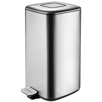 Papelera de pedal EKO Regent 20 L Plata Mate