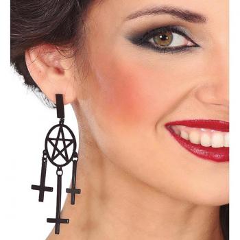 Pendientes de 8 cm con Cruces