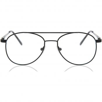 Pilot Full Rim Metal Kids' Prescription Glasses - Black - Size 47 - Blue Light Block Available - SmartBuy Kids
