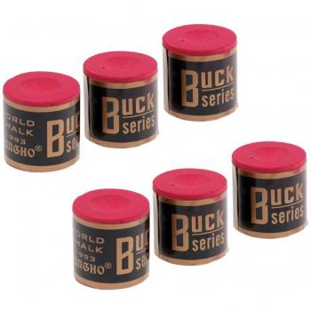Sharplace 6 Pcs de Tiza de Billar Snooker Accesorio de Billar de Color Rojo
