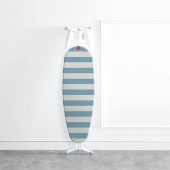 Funda de Tabla de Planchar Universal Rayen - Ajuste EasyClip, 4 Capas (100% Algodón con Titanio), Acolchado con Espuma, Antigoteo, 130 x 47 cm, Est