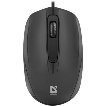 Ratón óptico Defender Alpha MB-507 1000 DPI 3P negro clic silencioso