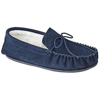 Mokkers Men's Wool Lined Oliver Moccasin Slippers