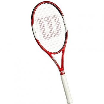 Wilson Six.One Team 95 TNS RKT W/O Raqueta de Tenis, Unisex Adulto, Rojo/Blanco/Negro